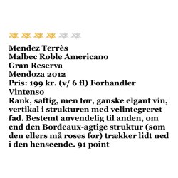 Malbec Gran Reserva Roble Americano 2012